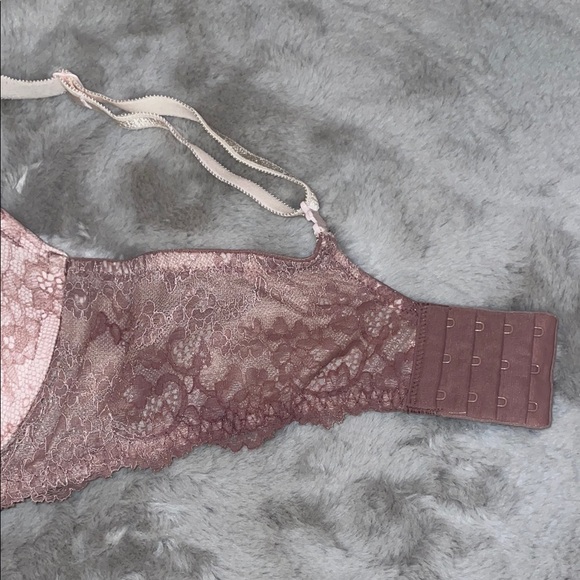 Victoria's Secret Dream Angels Push-Up Dusty Rose Cream Lace Bra 38D - Picture 3 of 7